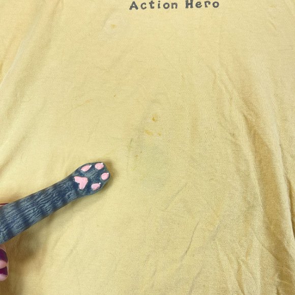 LIFE IS GOOD Mens L Yellow Action Hero Shirt Hobby Dad Fathers Day Short Sleeve - Picture 5 of 9